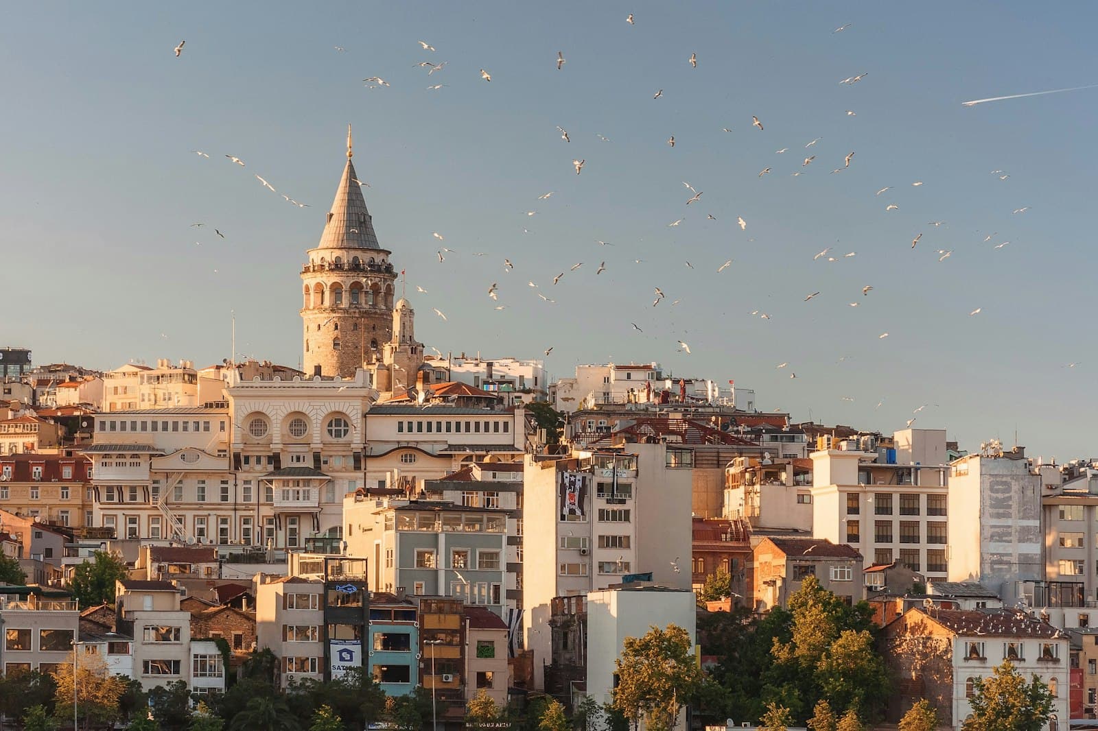Historic Istanbul architecture overlooking the water